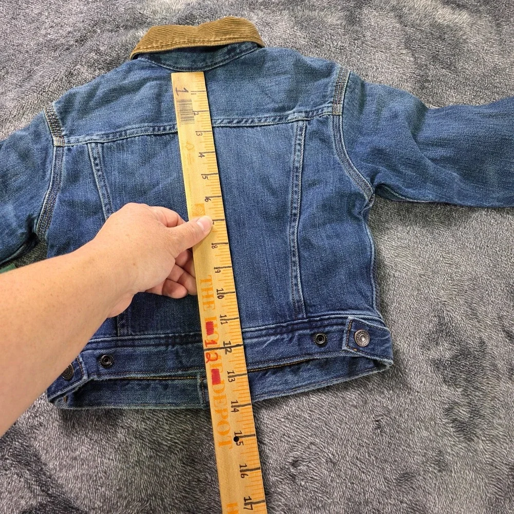 Ralph Lauren Polo Country Corduroy Collar Denim Jacket Kids Size 2 Unisex